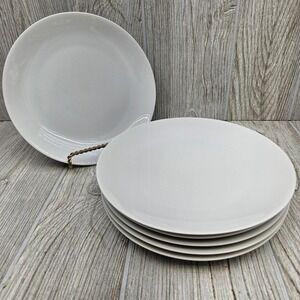 Arzberg White Porcelain Salad Plates Set of 6 Germany 7.5 Inch Dessert Plates